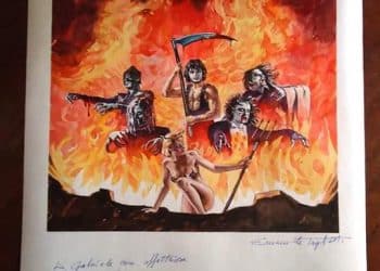 Death SS, l’acquerello originale della copertina di Resurrection