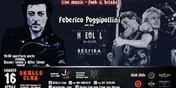 FEDERICO POGGIPOLLINI, Solo Tour Sabato 16 Aprile allo Skulls Club