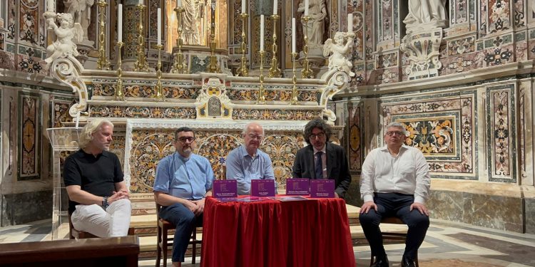 John Rutter, conferenza stampa al Duomo di San Cataldo