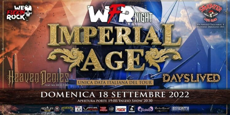 Imperial Age, unica data italiana allo Slaughter Club