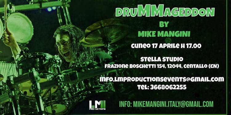 Il “Drummageddon” è alle porte, Mike Mangini torna in Piemonte!