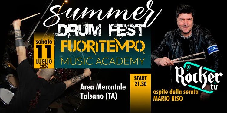 Torna il “Summer Drum Fest”: ospite d’eccezione il batterista Mario Riso